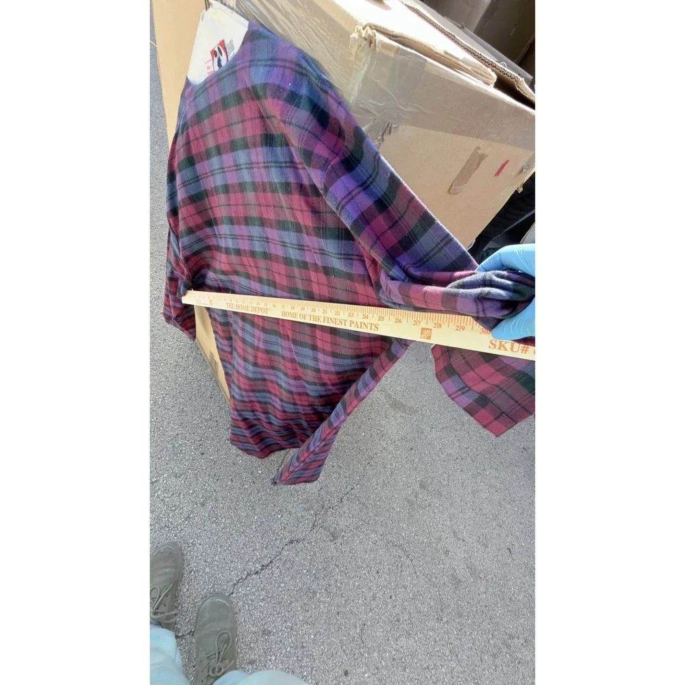 Vintage Disney Minnie Mickey Plaid Nightshirt‎ One Size Cotton 90s